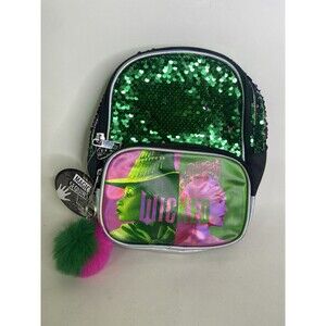 Wicked Micro Mini Backpack Bag Glinda Elphaba Movie Pink Green Sequins Bag Charm